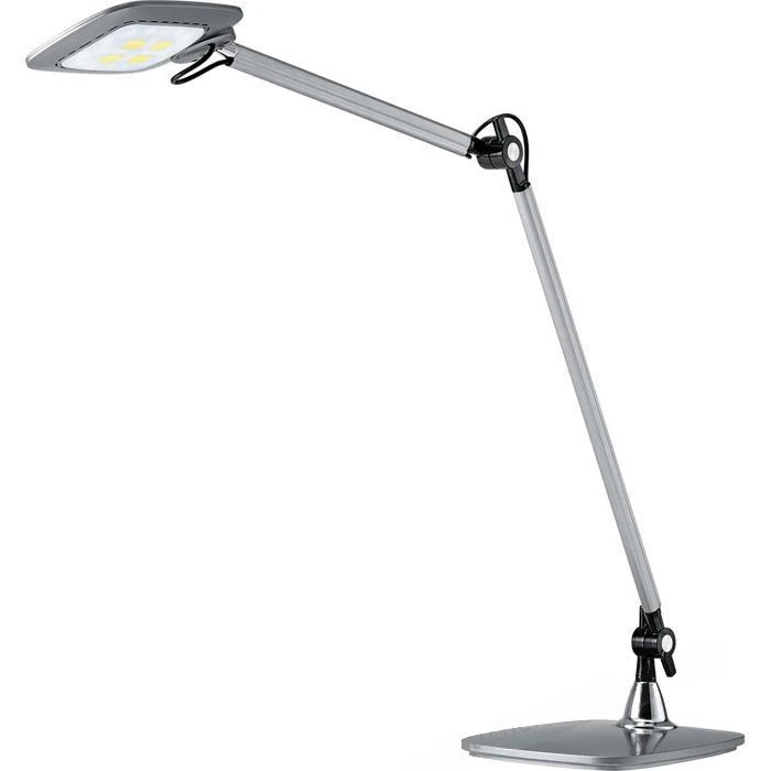 Hansa Schreibtischlampe LED E-Motion, Dimmbar, Silber, Sensorschalter, Standfuß 3 Hansa Schreibtischlampe LED E-Motion, Dimmbar, Silber, Sensorschalter, Standfuß