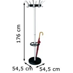 Kerkmann Garderobenständer Public Classic, 6277, Mit 24 Haken, Metall, Silber / Schwarz 11 Kerkmann Garderobenständer Public Classic, 6277, Mit 24 Haken, Metall, Silber / Schwarz -WENKO Shop d41b9748d92d7d7522eaf52698c16d0c26e638bf garderobenstaender kerkmann public classic 6277