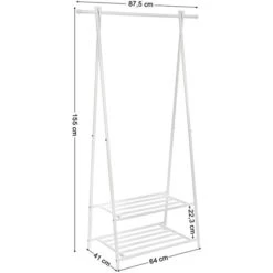Songmics Garderobenständer HSR05W, Mit Schuhablage, Metall, Weiß 17 Songmics Garderobenständer HSR05W, Mit Schuhablage, Metall, Weiß -WENKO Shop e5287f531c53d095b4fe14fc3326081a48a215ec garderobenstaender songmics hsr05w