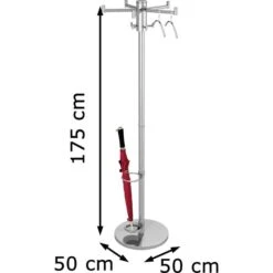 Kerkmann Garderobenständer Stilo, 6903, Mit 2 X 5 Haken, Metall, Alusilber -WENKO Shop e5373e1a4549a33e53e5148f8febfcd4540439d5 garderobenstaender kerkmann stilo 6903