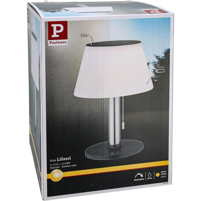 Paulmann Schreibtischlampe Lillesol LED, IP44, Dimmbar, Mit Standfuß, Mit Akku, Solar 8 Paulmann Schreibtischlampe Lillesol LED, IP44, Dimmbar, Mit Standfuß, Mit Akku, Solar – Bild 6