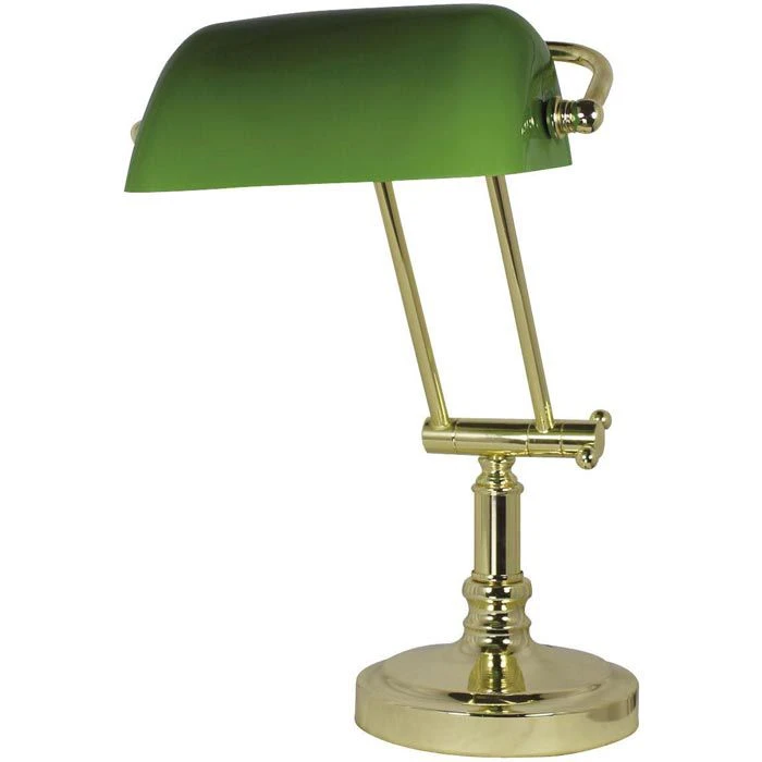 SEA-CLUB Schreibtischlampe 1292G Bankerlampe, Messing Poliert, Grün, Mit Standfuß 2 SEA-CLUB Schreibtischlampe 1292G Bankerlampe, Messing Poliert, Grün, Mit Standfuß