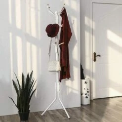 Songmics Garderobenständer RCR19W, Mit 12 Haken, Metall, Weiß -WENKO Shop f3e940544c98c2f6ed25b2c19316979842b154c6 garderobenstaender songmics rcr19w