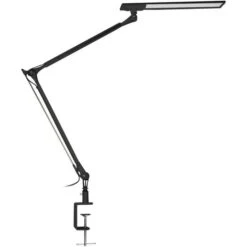 Navaris Schreibtischlampe LED, Tischklemme, Dimmbar, Schwarz