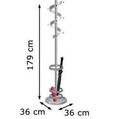 Kerkmann Garderobenständer Nivo, 6106, Mit 10 Haken, Metall, Alusilber -WENKO Shop f8868ee1f44d4390429fa8808ebc583cad466f9f garderobenstaender kerkmann nivo 6106