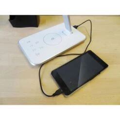 Unilux Schreibtischlampe Jazz LED, Dimmbar, USBm, QI-Ladegerät, Mit Standfuß -WENKO Shop f912c414e67435e74d2091996d2d27cb9156ee6f schreibtischlampe unilux jazz led