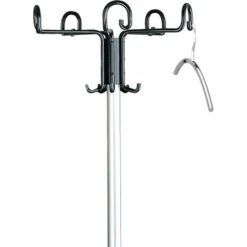 Kerkmann Garderobenständer Prima, 6710, Mit 15 Haken, Metall, Silber / Schwarz -WENKO Shop fc6abb705660c36181a41526d5e4433ec86a513a garderobenstaender kerkmann prima 6710