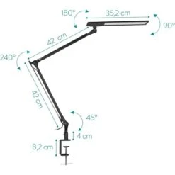 Navaris Schreibtischlampe LED, Tischklemme, Dimmbar, Schwarz -WENKO Shop ffd8bc3c7b9e17ff6709cb9631e34afcb6e7be29 schreibtischlampe navaris led